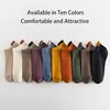 5 Pair Women's Spring/Summer Four Seasons Solid Color Simple Fashion Trend Sports Comfortable Back Heel Protection Socks 2