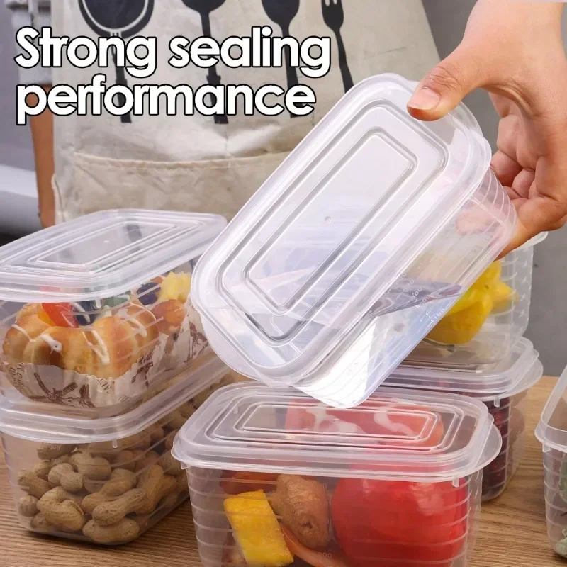 1/10pcs Refrigerator Storage Box Fridge Fresh Vegetable Fruit Storage Container Food Crisper Box with Lid Kitchen Organizer 5