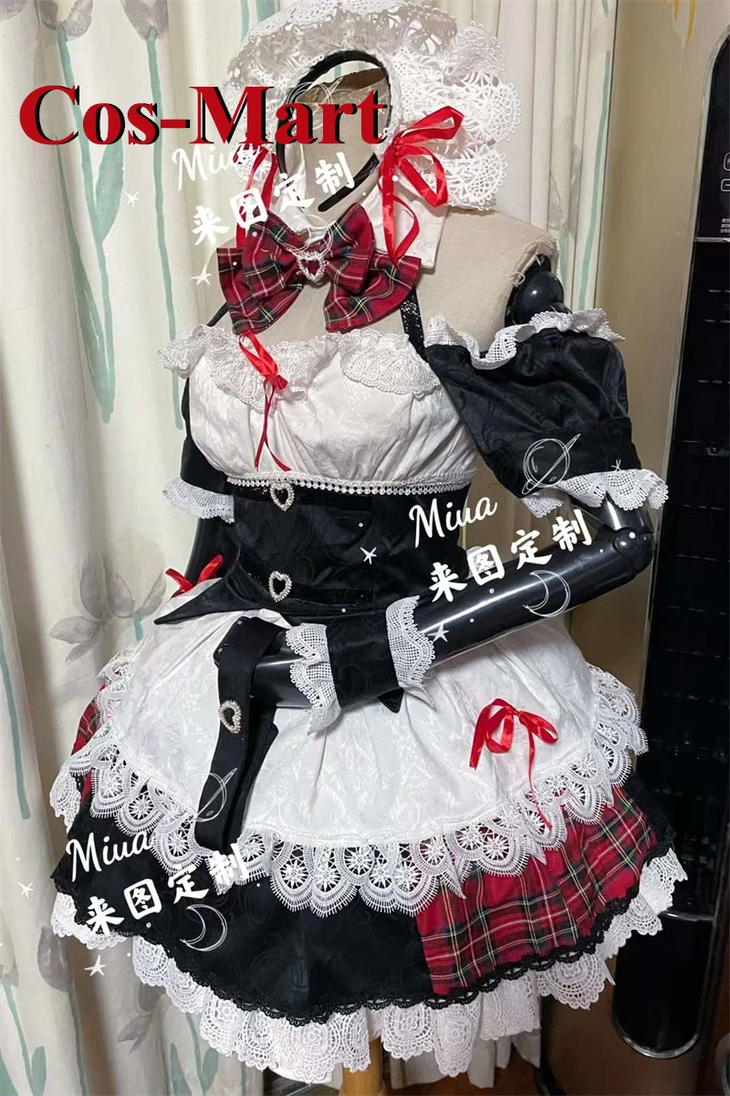 Cos-Mart Hot Anime Vtuber Hololive Sakamata Chloe Cosplay Costume Sweet  Lovely Maid Dress Activity Party Role Play Clothing