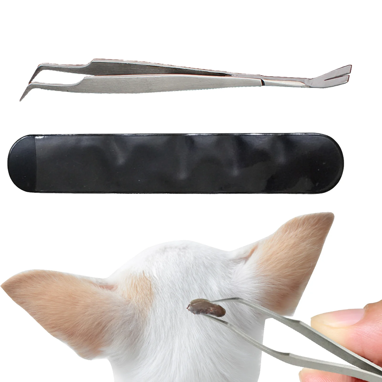 

2 In 1 Tick Remover Tool Stainless Steel Pets Flea and Tick Remover Tweezers Tools Pet Store Insect Repellent Tools Pet Supplies