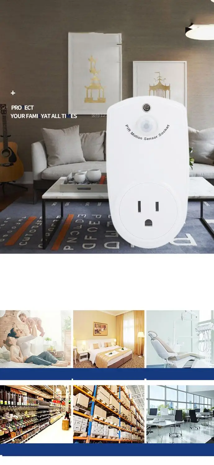 PIR Motion Sensor Lamp Base Holder Infrared Human Body Induction EU US plug Socket Ceiling LED Light Sensor Switch Accessories