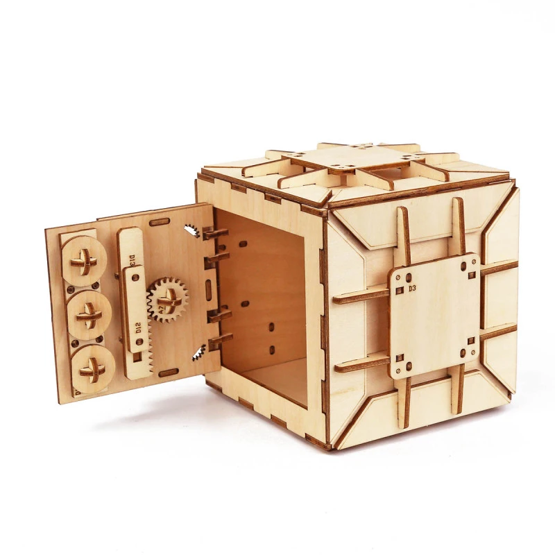 Puzzles Toys Safe Box 3D Wooden Model 