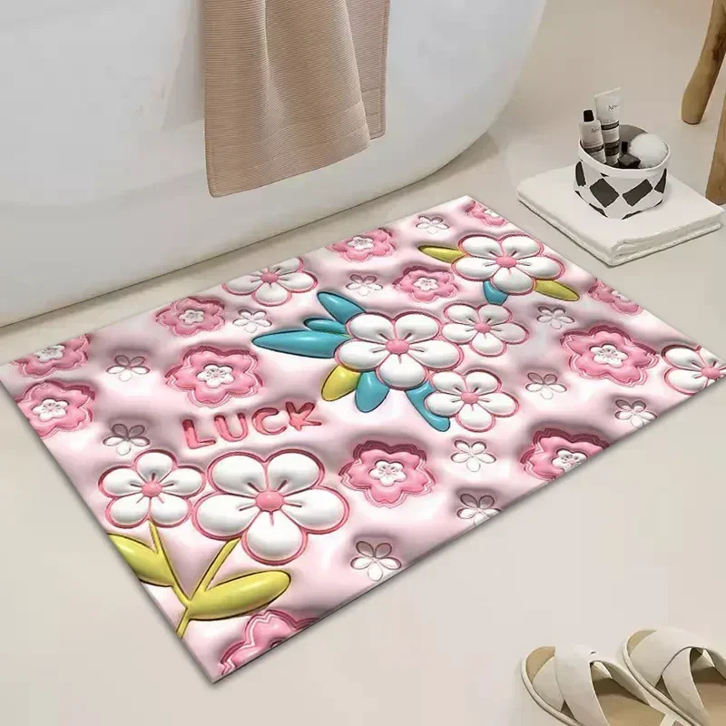 

Cartoon bathroom entry absorbent non-slip mat yellow