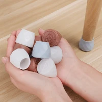 Silicone Chair Foot Leg Cover Non-slip Hardwood Floor Protectors Furniture Pads Wear-Resistant Table Chair Leg Foot Caps Mat 4