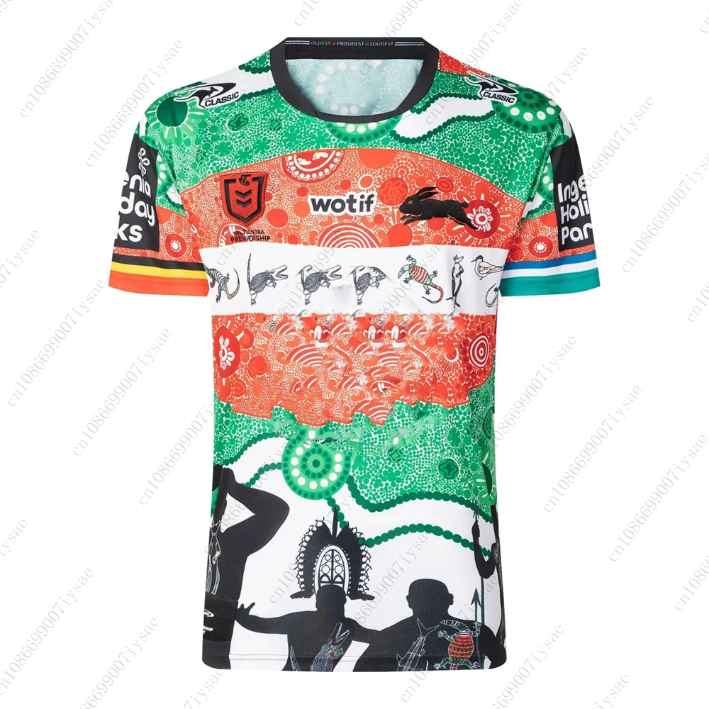 24/25 New Arrival Breathable Training Football Uniform Oversized For Adult&Kid Newest Summer Mens Rabbitohs Team Rugby Jersey 5