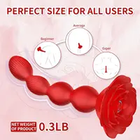 360-Grad-Rotations-Buttplug-Vibrator mit 10 rotierenden und vibrierenden Modus, Prostata-Massagegerät, Rosenform, Analkugeln, Sexspielzeug für Frauen und Männer 5