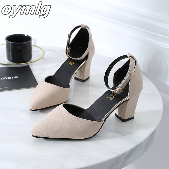 Korean Style High Heel Women's Casual Shoes X256-1 - Leather | Touchy Style