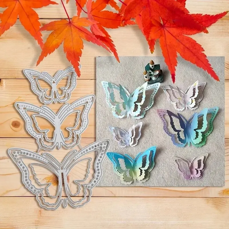 Butterfly Tufted Bamboo Dragonfly Magritte Flowers Metal Cutting Dies Stencils DIY Scrapbooking