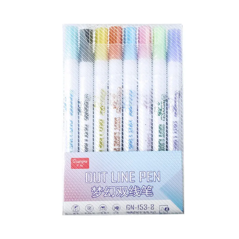 Tanio 12 sztuk 12 kolorów fluorescencyjny długopis 2mm włókna głowy