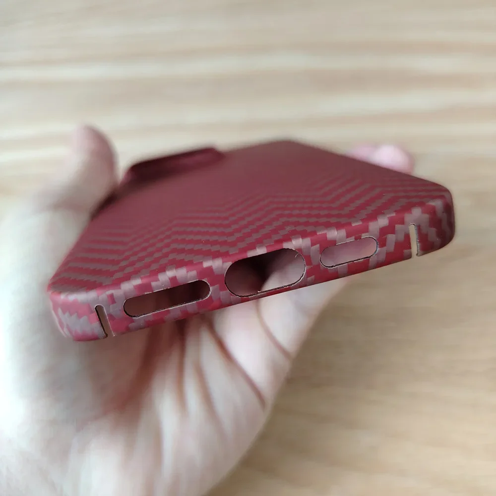 HKSN red case for ip15 pro max case Kevlar Aramid Carbon Fiber Geometric lightweight thin Anti-Scratch Non-Slip Washable 02