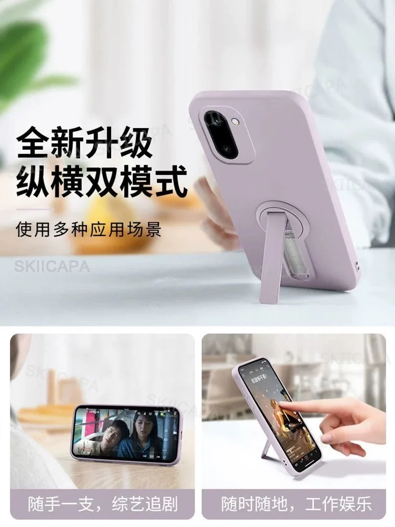 Liquid Silicone Shockproof Case with Lanyard and Stand Holder