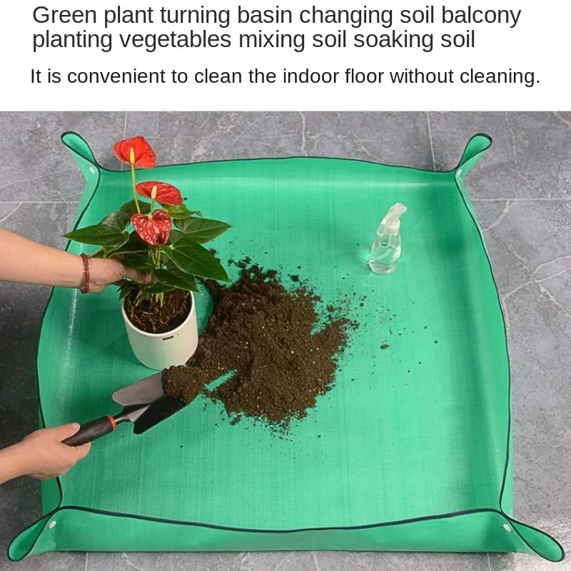 Flower Pot Planting Mat Transplanting Waterproof Mats Gardening Potting Pad Foldable 50cm/100cm Garden Plant planting mat