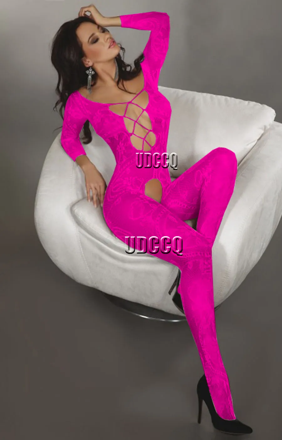 Women Underwear Sexy Lingerie Sleepwear Women Sexy Lingerie Babydoll BODYSUIT Mesh Floral Body Stocking Intimate Catsuit wedding night product erotic Q517