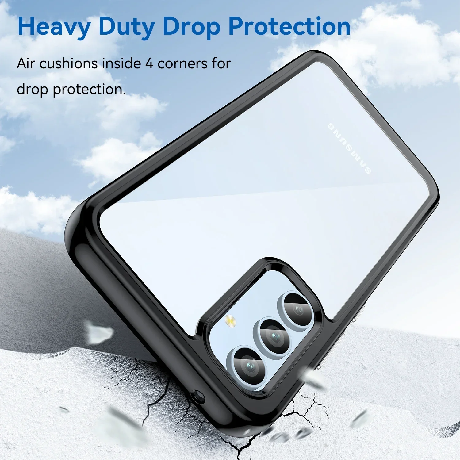 Durable Transparent TPU Rugged Protective Phone Case
