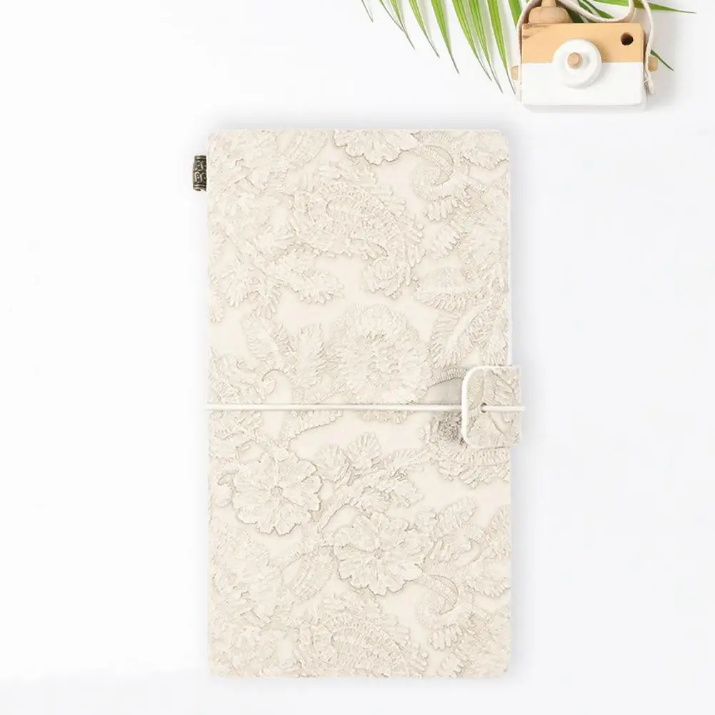 

A6 Size Travel Diary Vintage European Lace Carved Flower A6 Travel Notebook Portable Student Journal Scrapbook Diary School