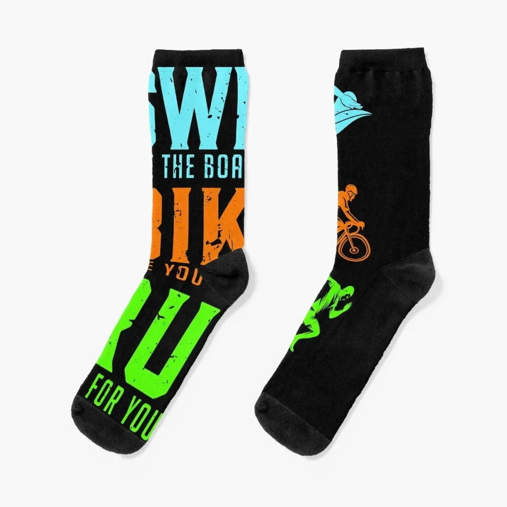 

Swim Bike Run Socks fashionable gifts anti-slip winter Women's Socks Men's