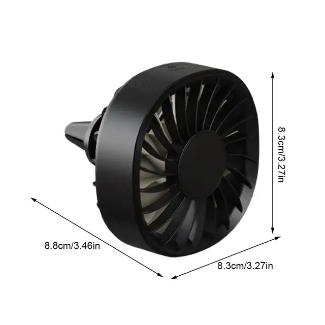 Powerful USB Fan Colorful LED Light Low Noise Multi-function Car Interior Cooler 3 Speed For Car Air Outlet Mini Air Conditioner 6