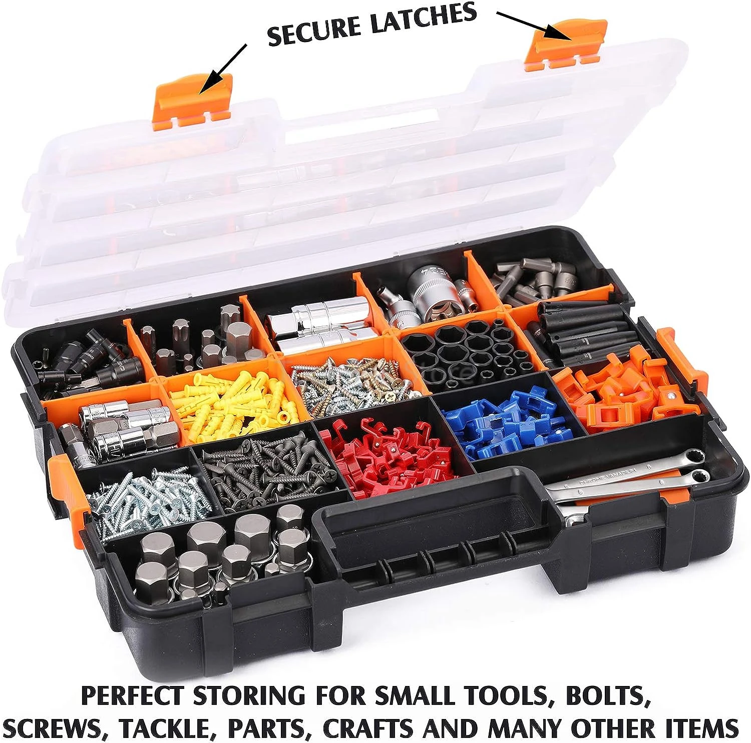 Double-side Storage Toolbox Plastic Portable Parts Box Screw Organizer  Multi-grid Parts Toolbox Hardware Tool Storage Case - AliExpress