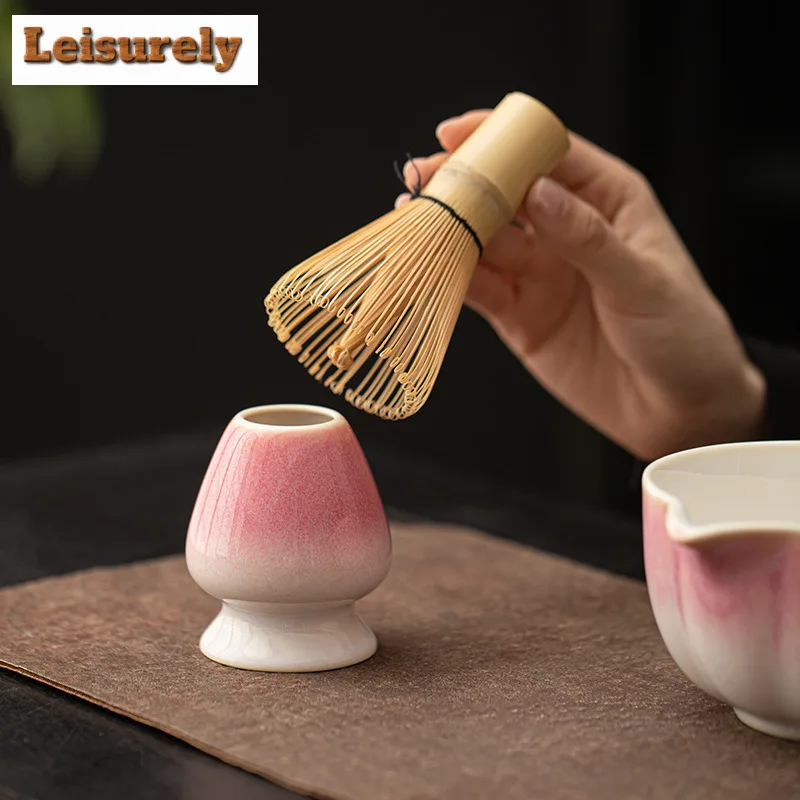 Japanese Ceramic Matcha Green Tea Chasen Holder Stand Bowl Bamboo Whisk Grinder Brushes Tea Tools Holder Tea Accessories Teaware