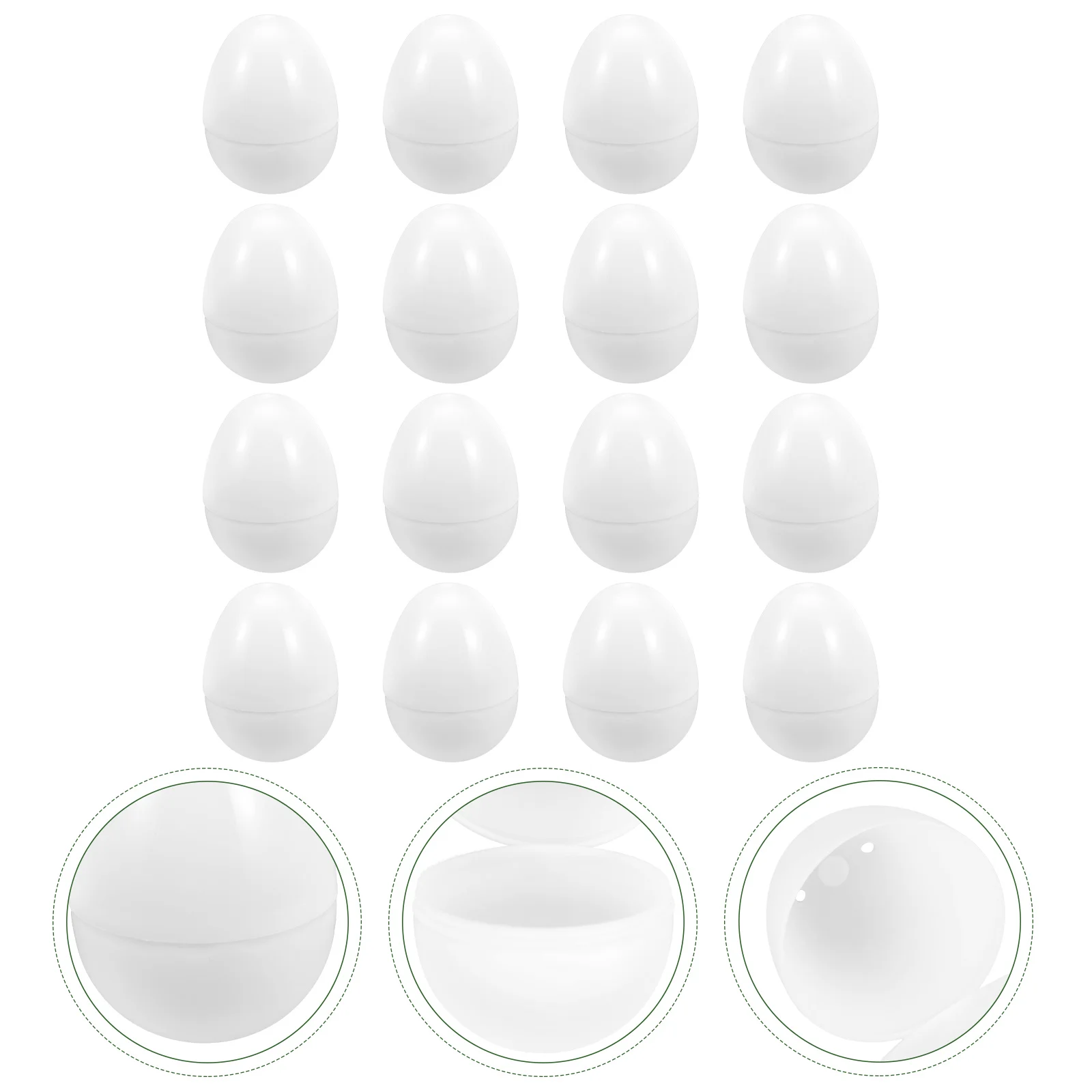 Cestini Da 16 Pezzi Per Decorazioni Giocattoli A Sorpresa Per Uova Uova Finte Uova Artificiali Vuote Pasqua Bianca