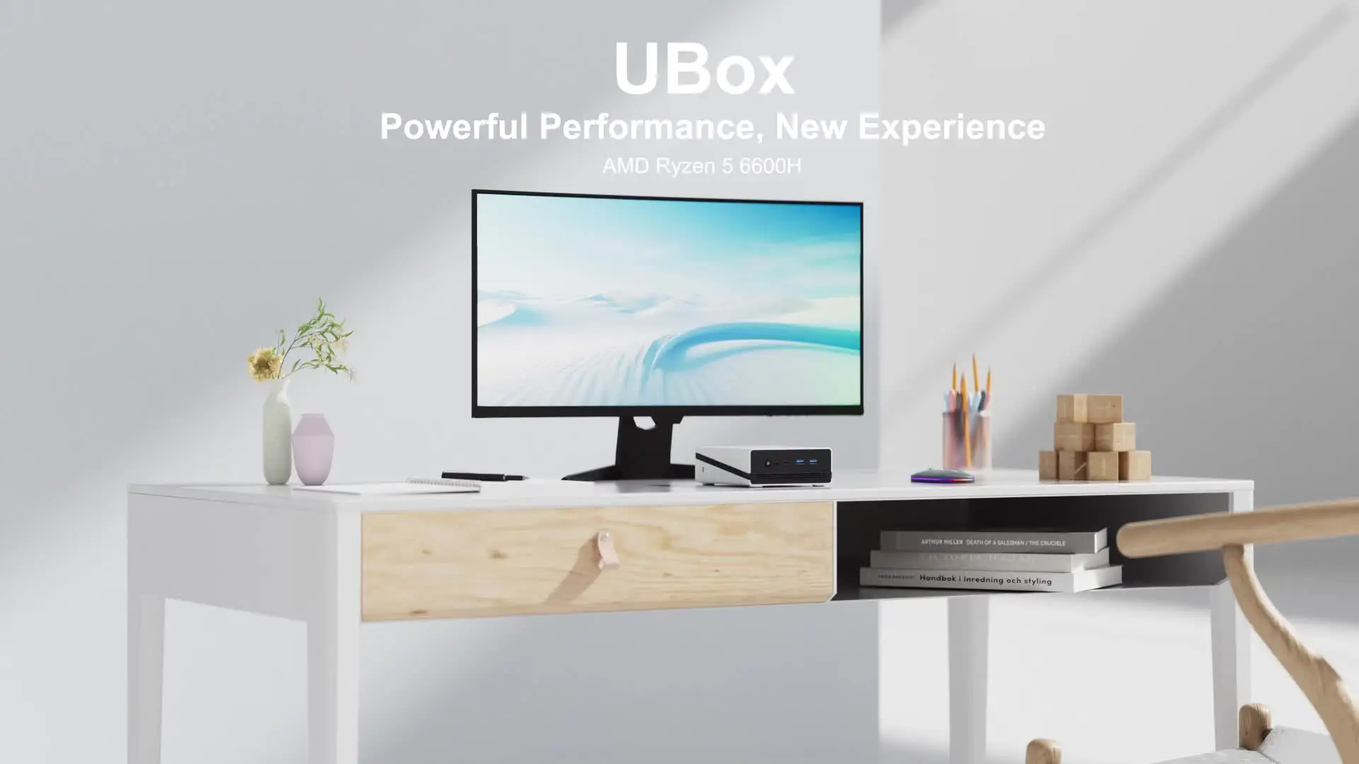 CHUWI UBox ミニPC AMD Ryzen R5-7430U 6コア 12スレッド 16GB DDR4