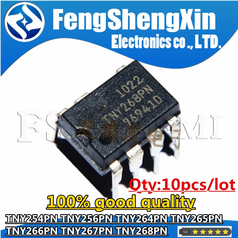 

10pcs/lot TNY254PN TNY256PN TNY264PN TNY265PN TNY266PN TNY267PN TNY268PN DIP Low Power Off-line Switcher IC