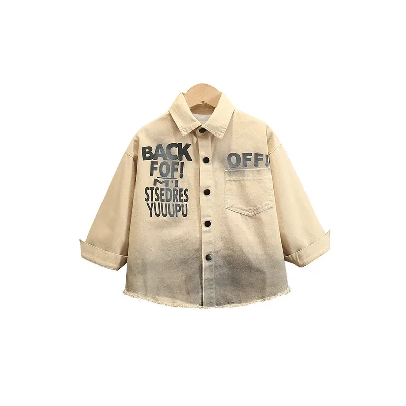 Stylish Long Sleeve Shirt Jacket for Boys Autumn Fashionable Baby Children's Wear Top Quality Material Comfortable Fit