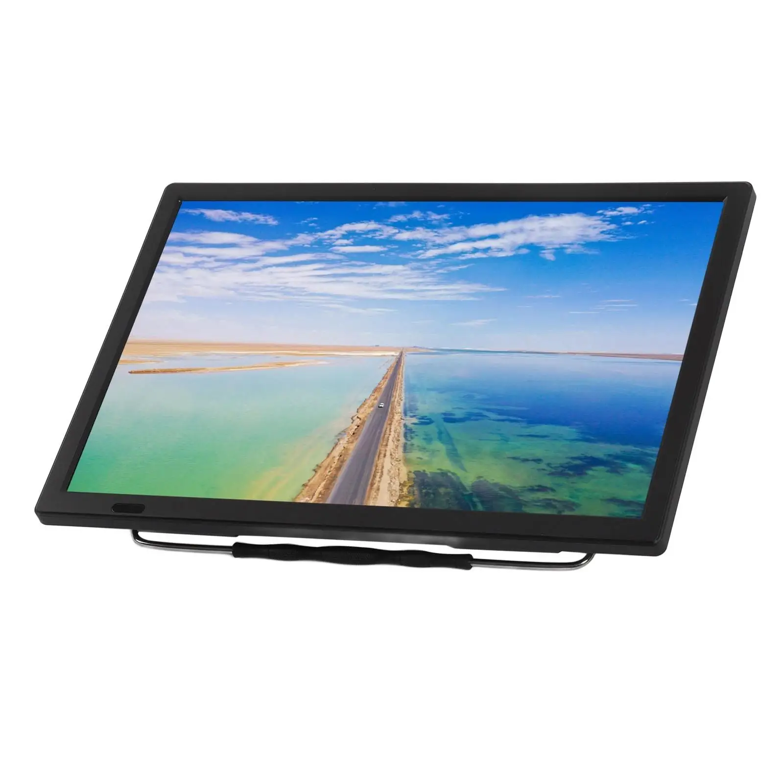 15.4&rdquo; Portable TV with Built-in ATSC Tuner, Rechargeable Monitor, US Plug & Stand-Ideal for car Use, 110-220V