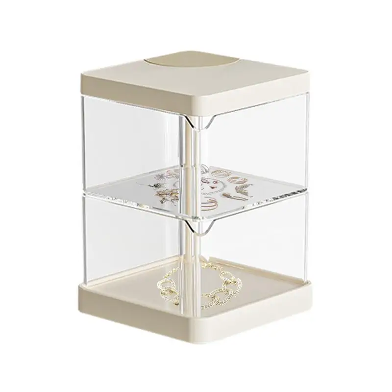 

Прозрачный органайзер для ювелирных изделий, коробка для хранения ювелирных изделий, Прозрачная женская коробка с несколькими отделениями для канцелярских принадлежностей