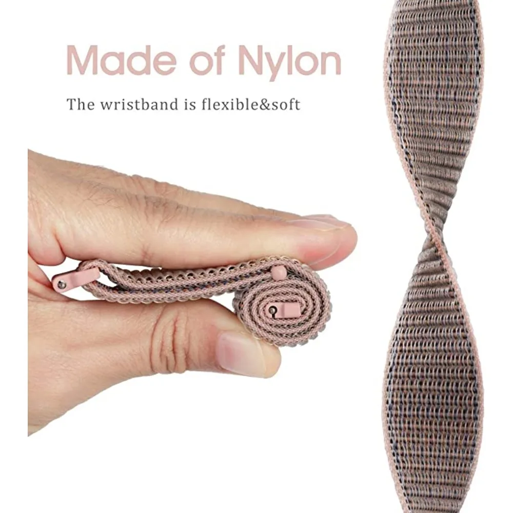 Breathable Nylon Loop Strap, 20mm & 22mm, Compatible with Various Smartwatches