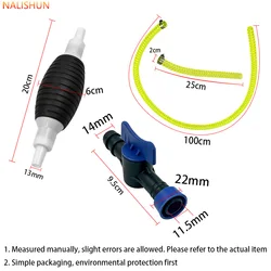 Manual Oil Suction Hand Siphon Pump with Flow Shutoff Valve and Anti - Slip Rubber Bulb (1set)