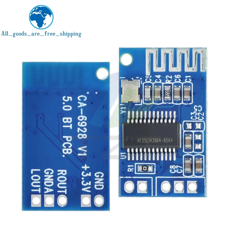 TZT 1/3 Stück Ca-6928 Bluetooth-Audiomodul LED-Stromversorgung 3,7V-8V Audio Dual Digital Audio Verstärkermodul-Platine