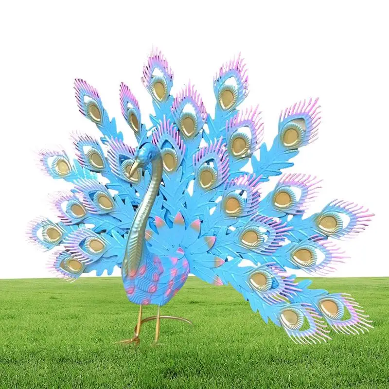 

Garden Art Bird Peacocks Metal Outdoor Decor Realistic Animal Ornament Decorative Metal Art For Patio Lawn Garden Yard