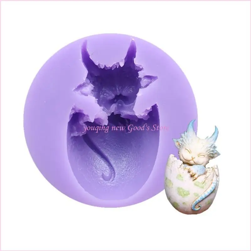 57qa Cartoon Baby Drache Silikon Schimmel Kuchen Dekorative Fondantform Home DIY Backwerkzeuge für für Mädchen Frauen – Detail 8