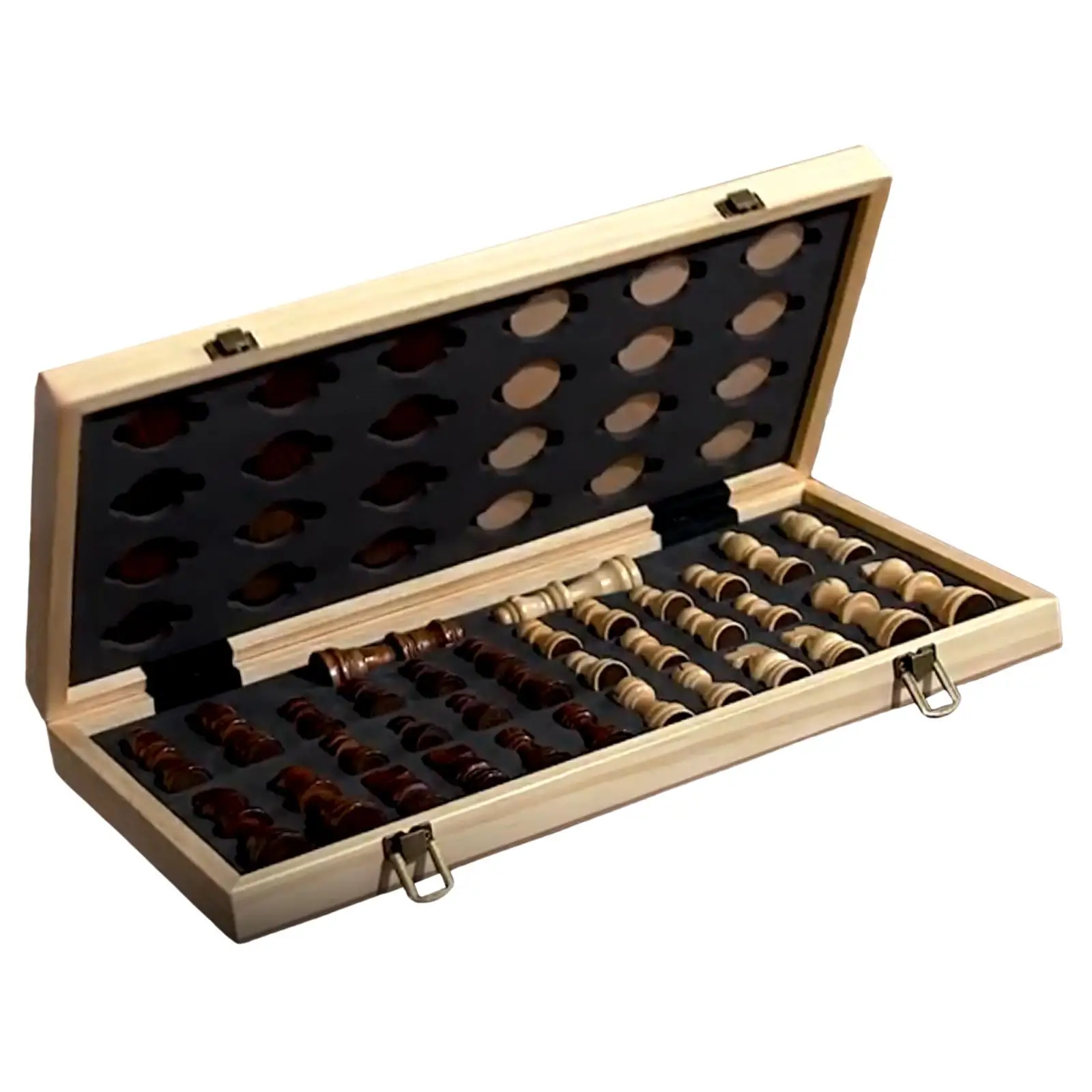 Chess Set Christmas Gift Folding Chess Board Wooden Chess Board Game Educational Games for Boys Girls Kids Adults Teen Beginner