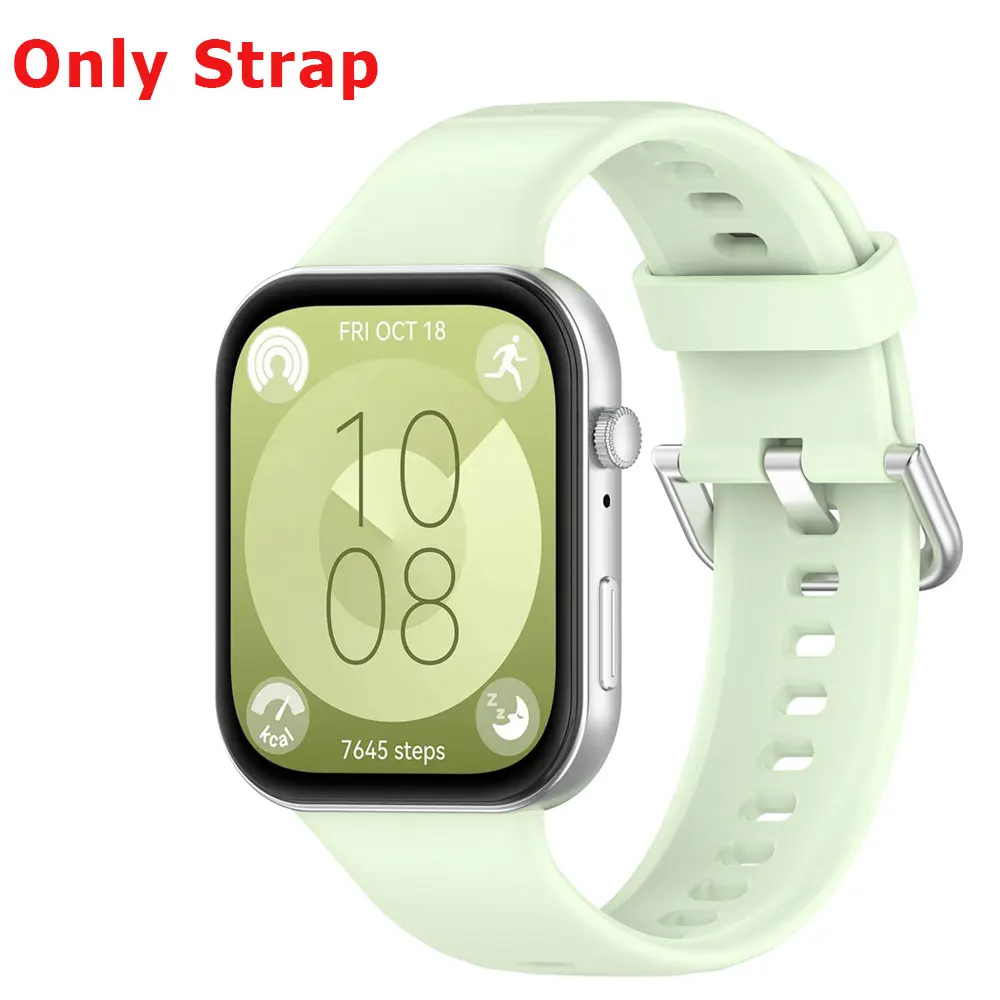Silicone Watch Strap with Protective Case for Huawei Watch Fit 3: All-In-One Band and Screen Protector Combo