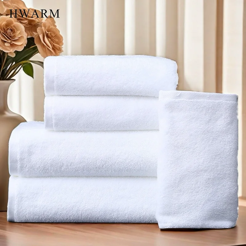 White Cotton Towel Bath Kerchief Beauty Parlor Hotel Extra Thick Spiral Gift Party Favors Decoration