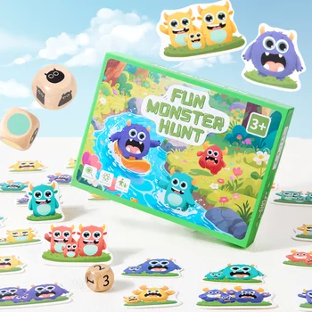 Fun Monster Capture Board Game Montessori Wooden For Children Thinking Clearance Games Parent-Child Interactive Educational Toys 2