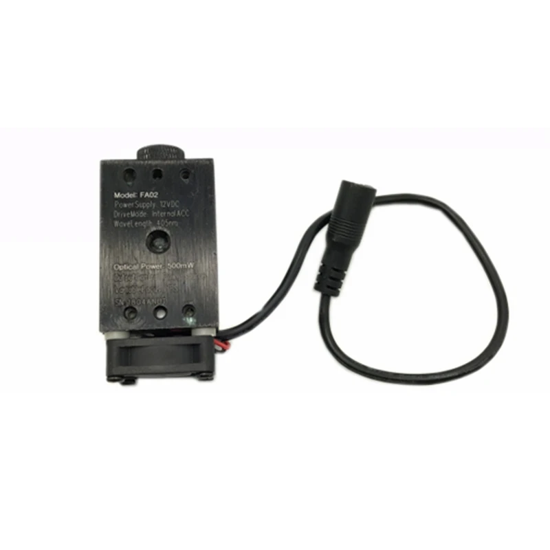 High Power 500mw 405nm Blue-violet Laser Module In DC 2.1 Connector For Engraving and Cutting With 12V Adapter