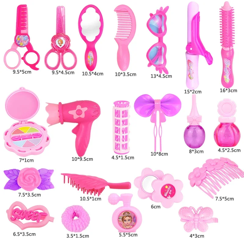 Kid Make Up Toys Pink Make Up Set Simulation Handbag Plastic Toys Children's Dressing Cosmetics Gifts for Girls