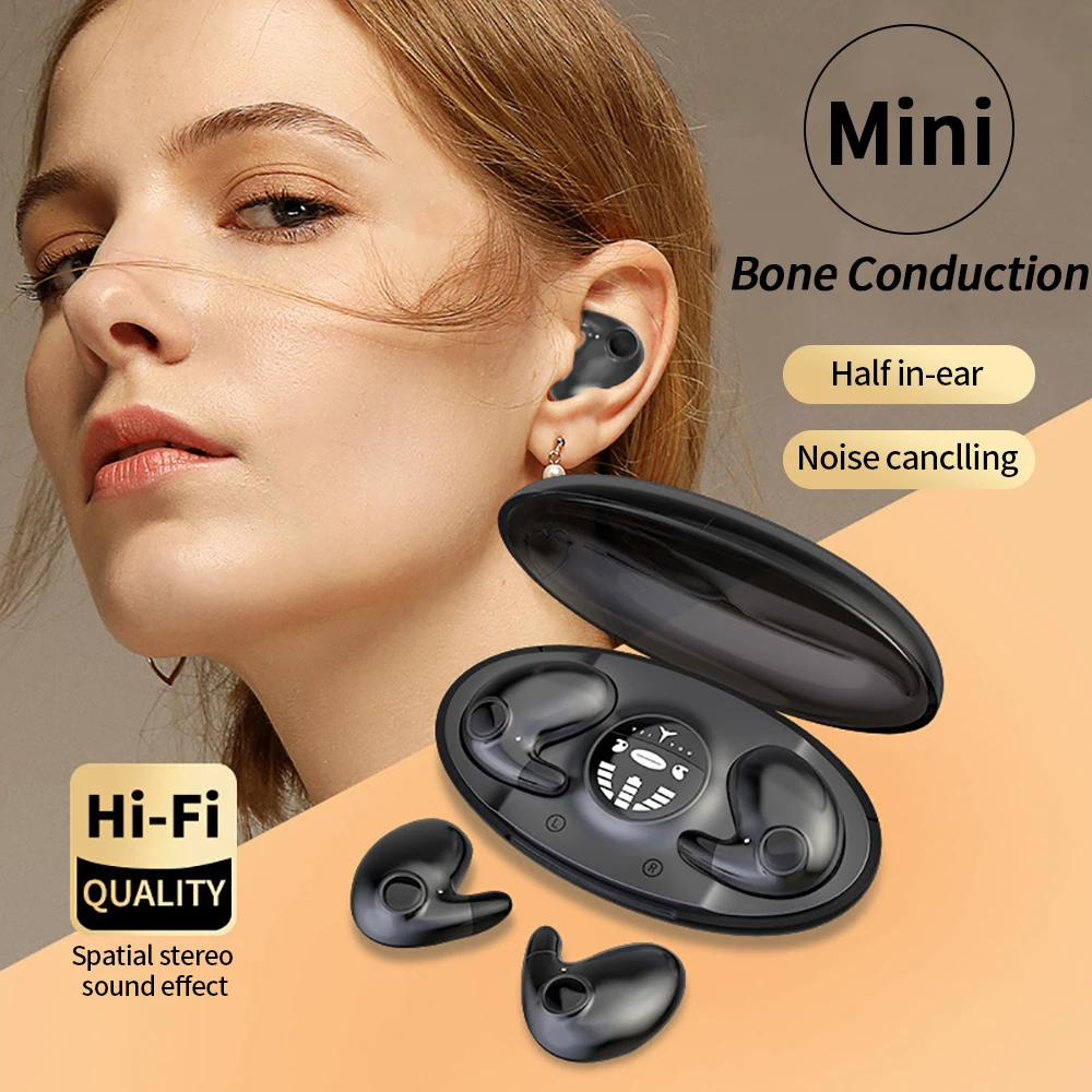 

MD538 Invisible Sleep Headphone Stereo Music Headphones Mini Noise Reduction Earphones Wireless Bluetooth Headset Touch Earplugs