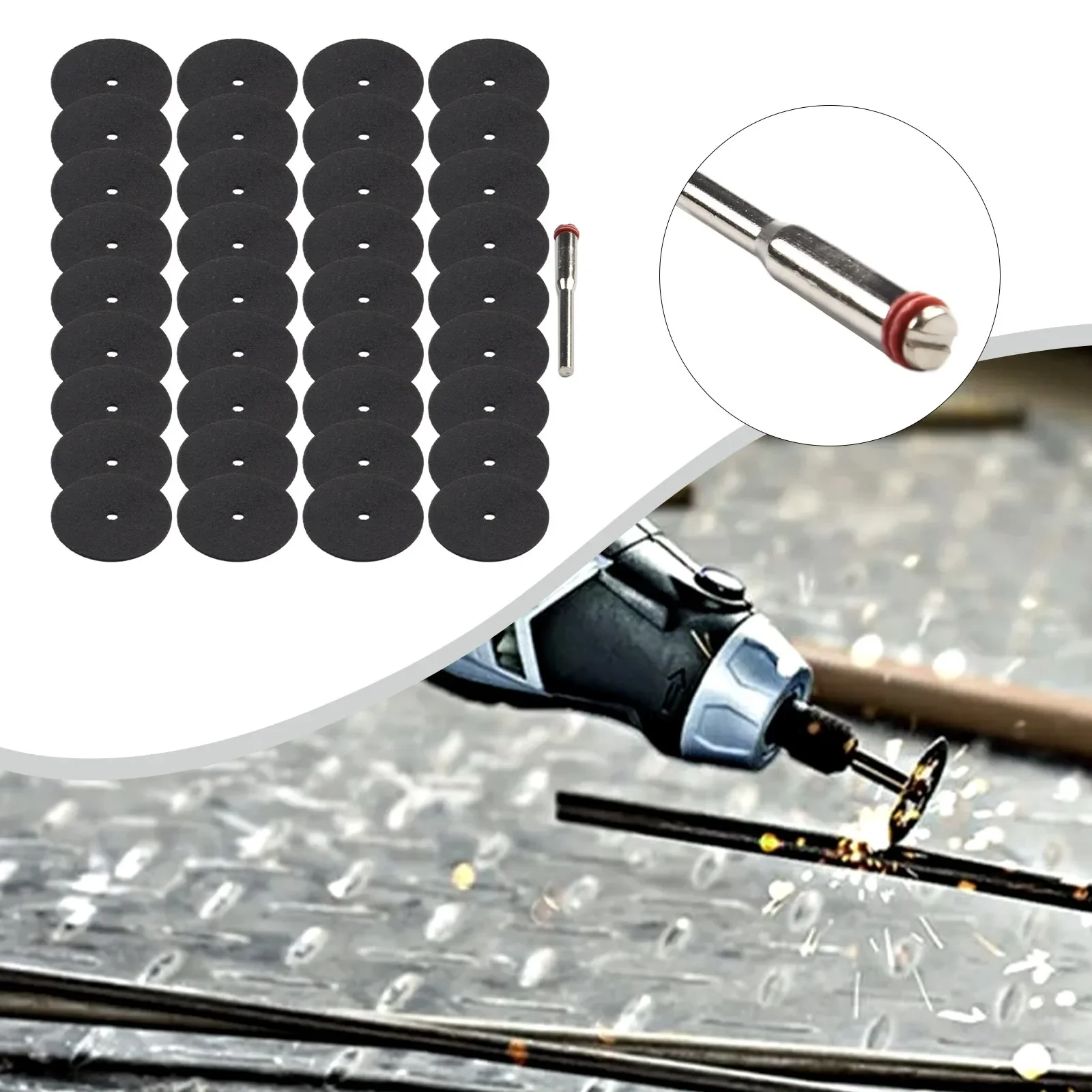 

36pcs/set 24mm Abrasive Cutting Disc Mandrel Rotary Cut Off Saw Blade For Rotory Tools Sanding Disc Grinding Wheel Abrasive Tool
