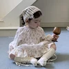 2025 New Spring 0-24M Baby Girl Clothing Korean Style Climbing Suit Long Sleeved Cotton Print Infant Baby Girls Jumpsuit