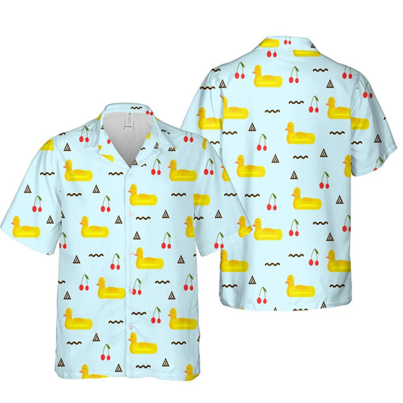 thumbnail image 1 of Camisa de pato con estampado 3D de pájaro, camisas para hombres y mujeres, blusas vocacionales para hombres, camisas con solapa, camisas para adolescentes, blusas para hombres, camisas de diseño, 1 of 5