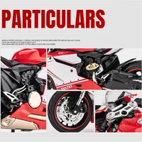 1:12 DUCATI 1199 Panigale Diavel  V4S Alloy Racing Motorcycle Model Diecasts Metal Street Sports  Sound Light Toys Gift 2