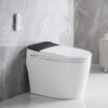 Elongated Smart Toilet with Elongated Heated Bidet Seat, Intelligent Toilet with Bidet Built-in, Feet Sensor,Auto Open/Close 1