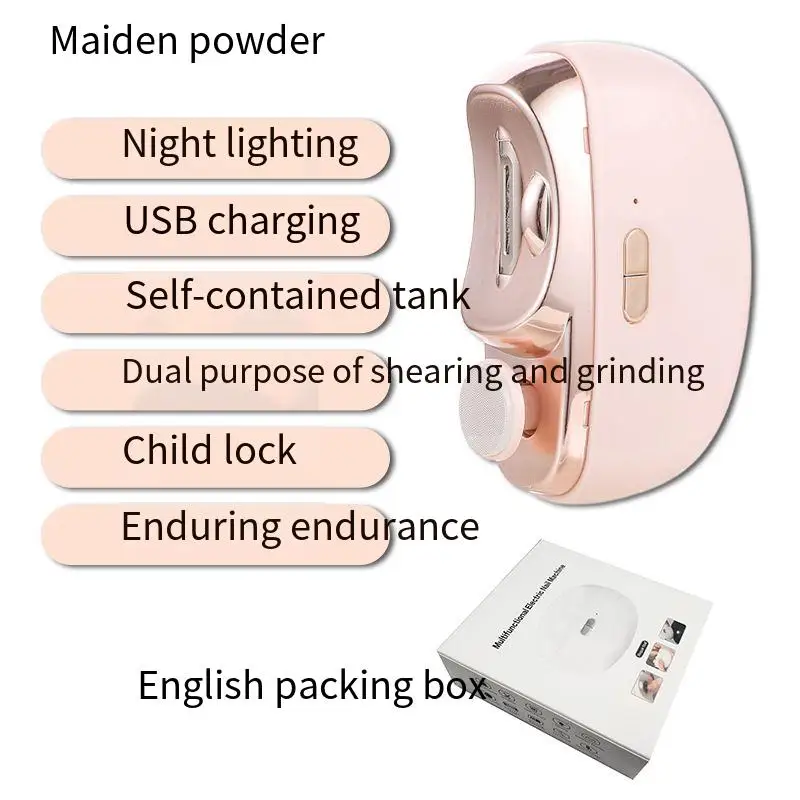 Electric Automatic Nail Clipper with Light Rechargeable Fingernail Trimmer Nail Clipper for Smooth and Safe Manicures