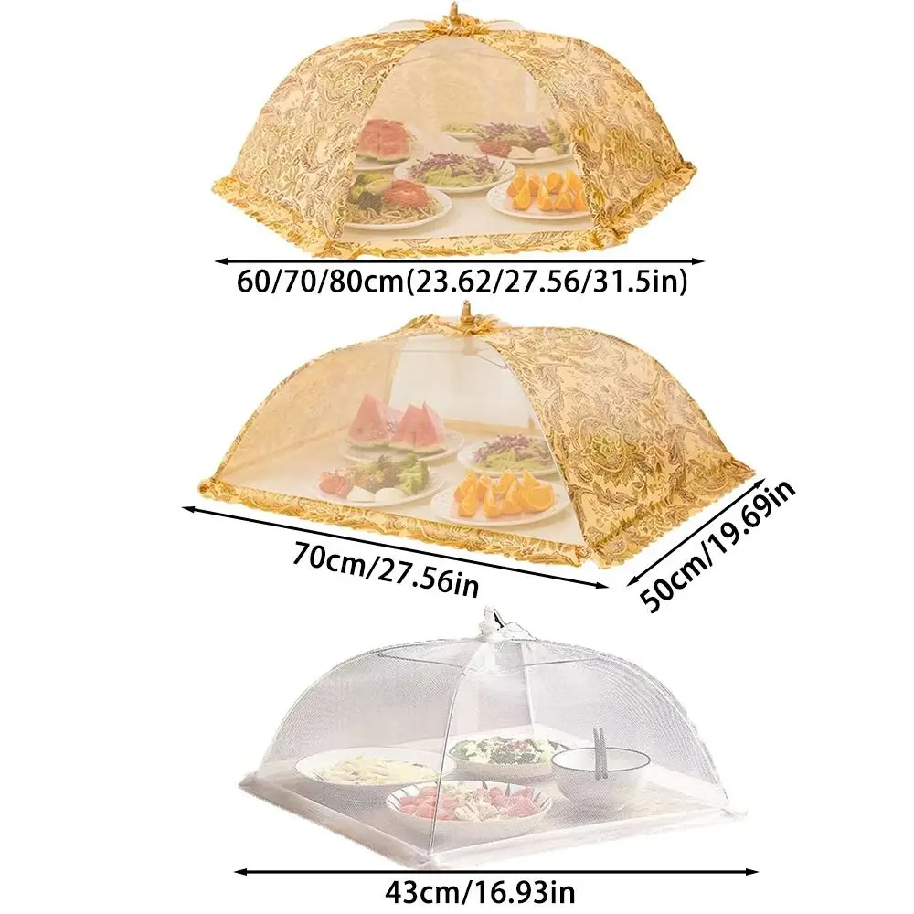 New Foldable Food Covers Breathable Dustproof Dining Table Mesh Cover Anti Fly Mosquito Fruit Picnic Protect Net