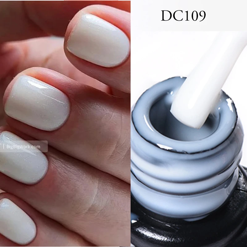 Mtssii 1 Bottle 7ml Rubber Base Gel Semi Permanent Milky Pink Self