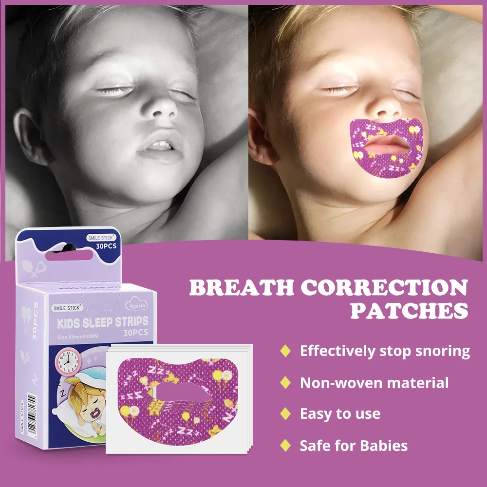 30PCS Mouth Correction Stickers Anti-snoring Breathing Orthosis Mouth Sticker Children Anti-snoring Stickers Improve Night Sleep 4
